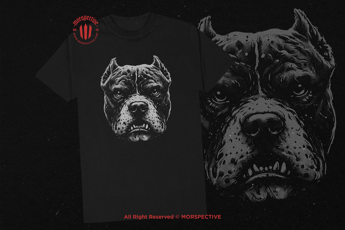 10 Bundle Dark Art Pitbull Dog Beast, an Illustration by Morspective (Photo 2 of 7)