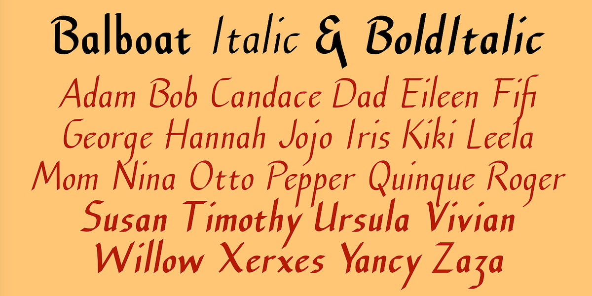 Balboat, a Handwritten Font by Ingrimayne Type (Photo 4 of 8)