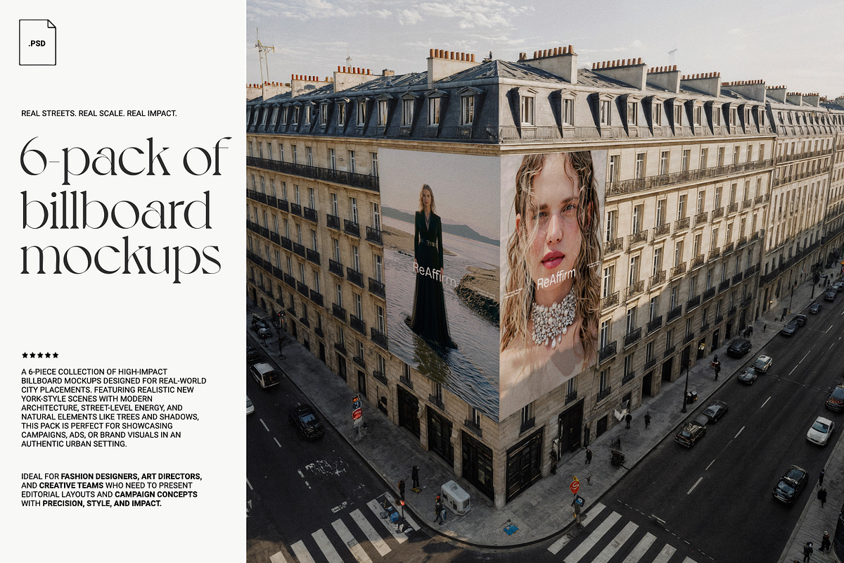 Fashion City Billboard Set / 6-Pack, a Mockup by ReAffirm (Photo 3 of 17)