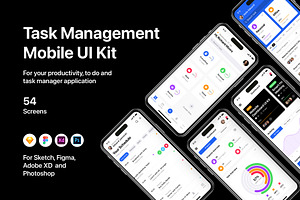 Task Management Mobile UI Kit, an UI Kit Template by flr.24