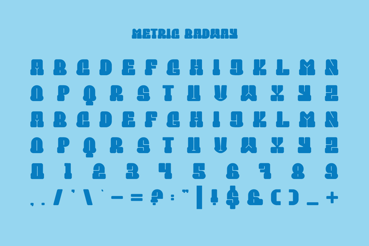 Metric Badway - Retro Font, a Slab Serif Font by Iqsiart Studio (Photo 6 of 6)
