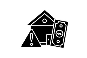 Home Loan Risk Glyph Icon