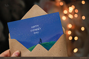 Mountain & Stars - Father's Day Card, a Card Template by SabaIslam.Studio (Thumbnail 3 of 3)