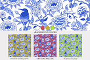 Blue Chinoiserie Patterns & Motifs, a Pattern Graphic by Rose Design (Thumbnail 5 of 12)