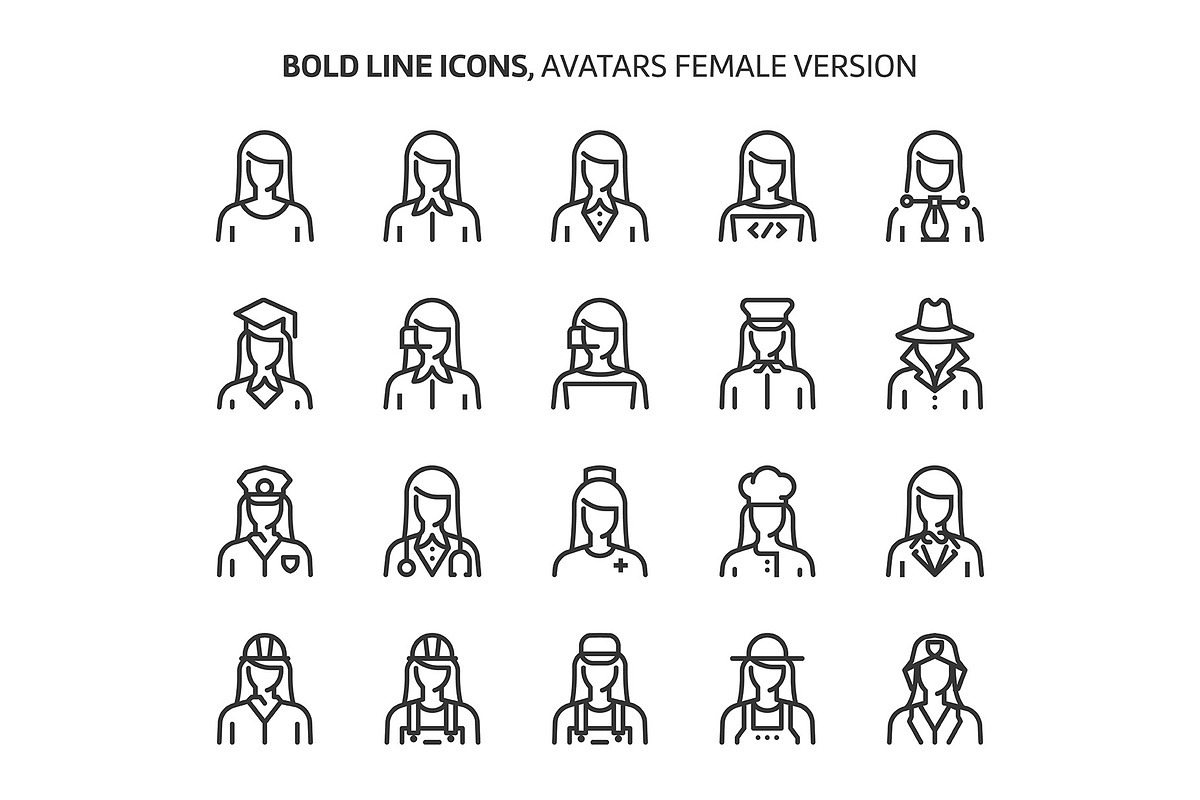 Bold Line Icons, an Outline Icon by Howcolour (Photo 85 of 151)
