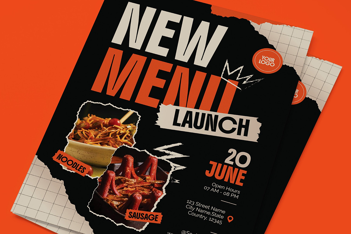 New Menu Launch Flyer, a Flyer Template by graphicook (Photo 2 of 3)