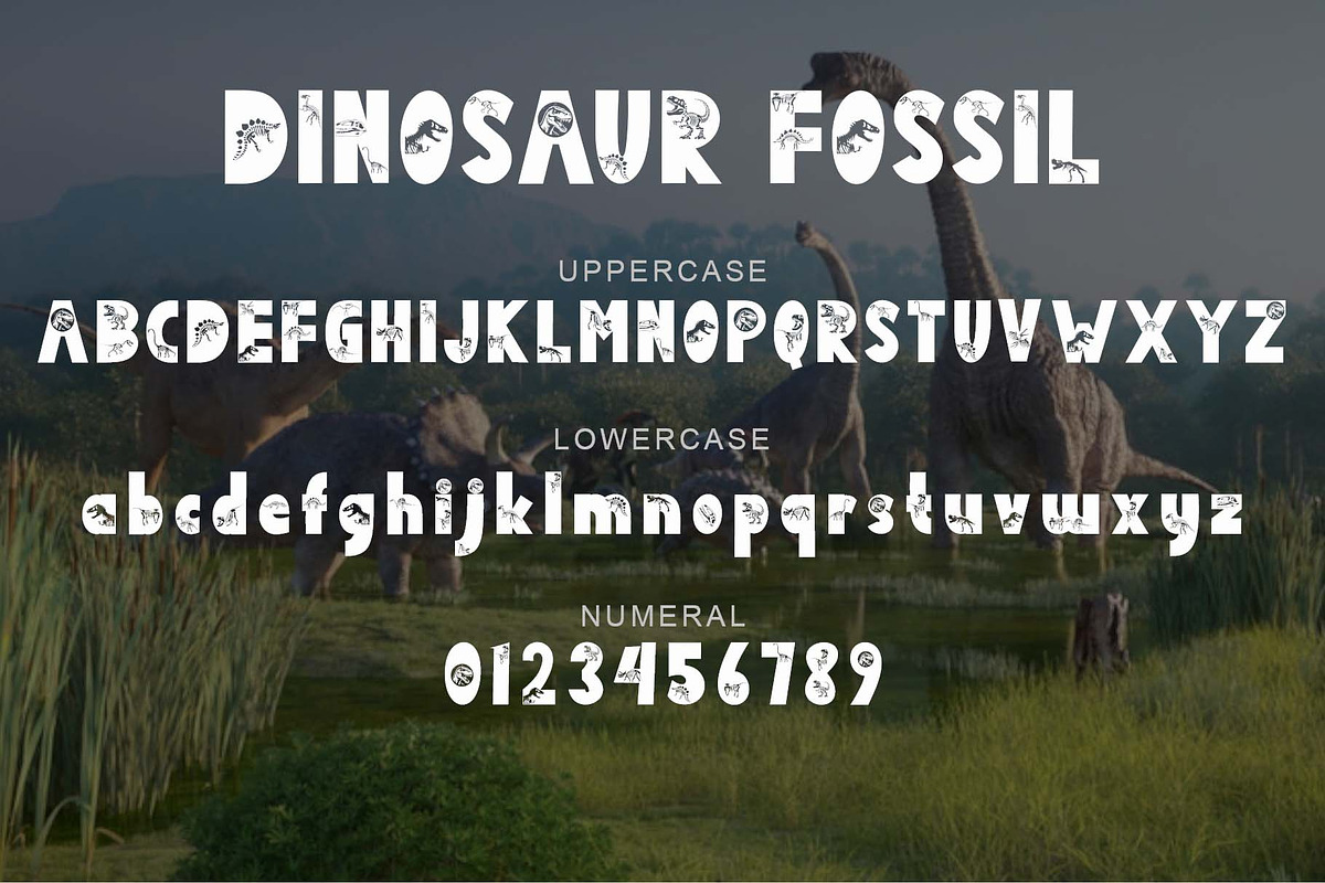 Dinosaur Fossil, a Font by Yoga Letter (Photo 8 of 8)