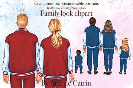Family Look Clipart, People Clipart