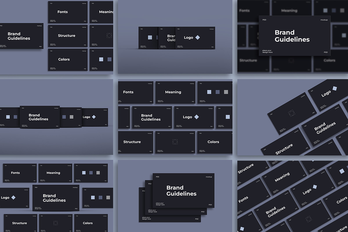 Brand Guidelines mockup set, a Books & Magazine Mockup by tinuwiell (Photo 3 of 5)