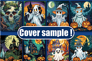 Halloween Ghost Coloring Book, an Animal Illustration by Printable Design Store (Thumbnail 2 of 3)