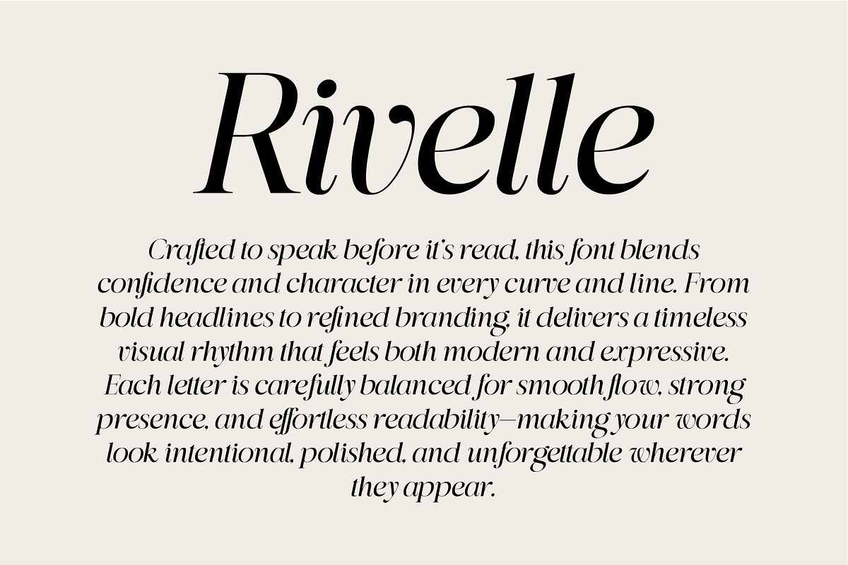 Rivelle, a Serif Font by Prestige Artsy Studio (Photo 2 of 10)