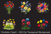 Spring Wildflower Clipart Sublimatio, an Illustration by RobertsArt (Thumbnail 5 of 7)