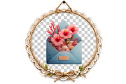 Whimsical Summer Envelope Clipart, an Illustration by DreamArtGraphic (Thumbnail 8 of 8)