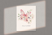Watercolour Butterflies and Flowers, an Illustration by Lemon design (Thumbnail 4 of 17)