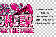 Cheer for the cure png sublimation, a Graphic by Clipart Bloom (Thumbnail 2 of 2)
