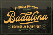Badalona Display Script, a Script Font by Letterhend Studio (Thumbnail 1 of 9)
