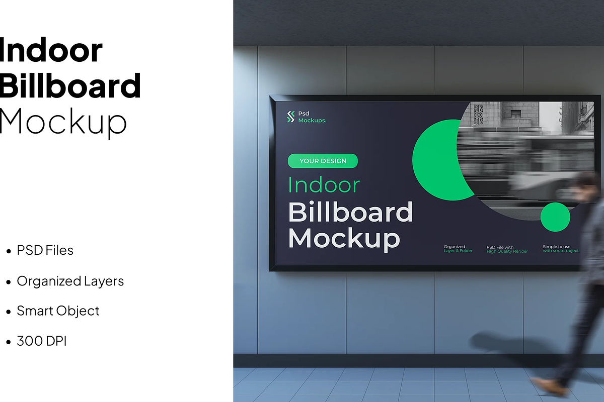 Billboard Mockup Outdoor Scene, an Advertising Mockup by graphicsauce (Photo 1 of 4)