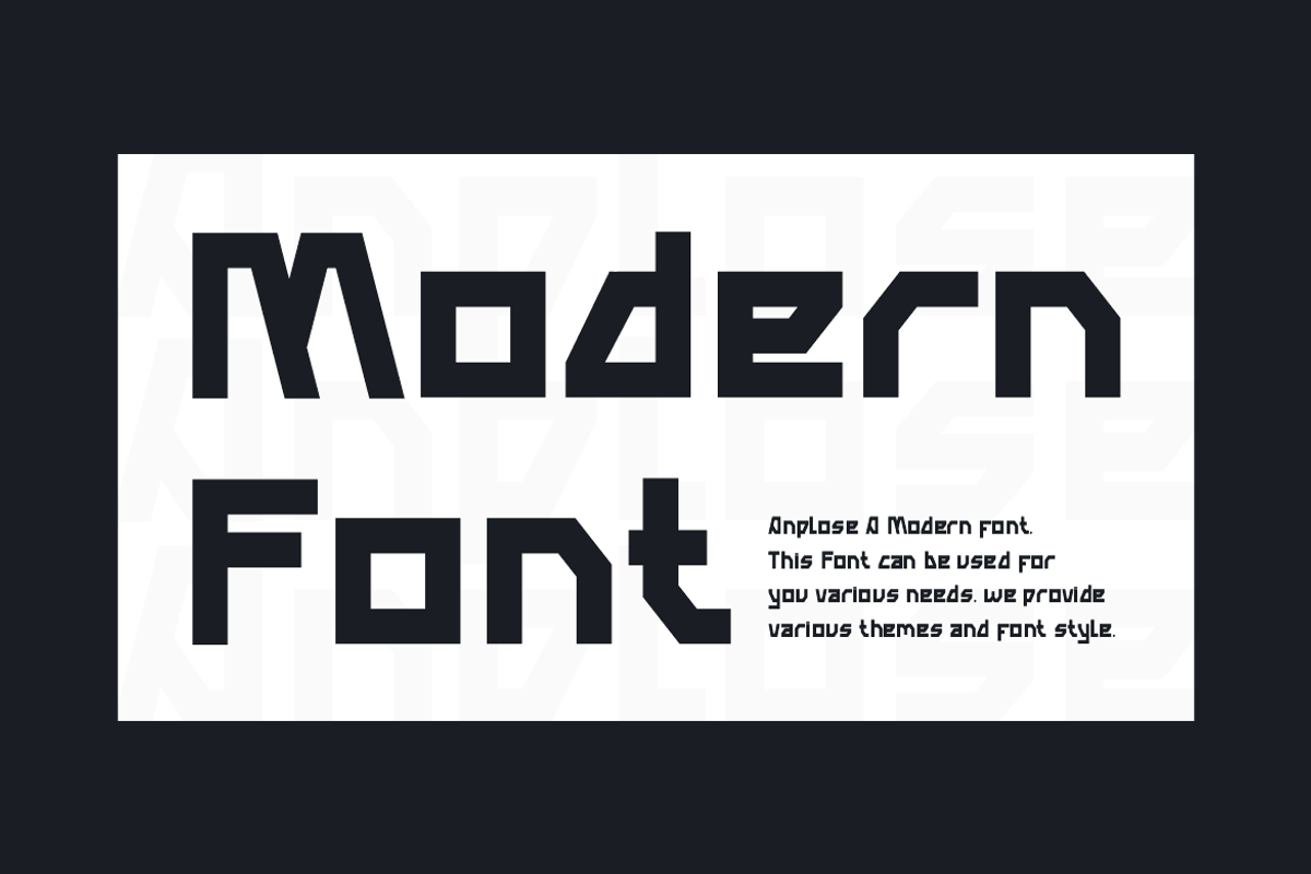 Anplose - Futuristic Font, a Sans Serif Font by Iqsiart Studio (Photo 2 of 6)