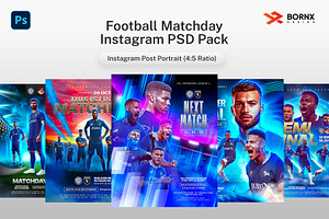 Football Matchday Instagram Template, a Social Media Template by Bornx Design