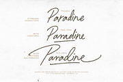 Paradine - Ligature Handwritten Font, a Handwritten Font by Sarid Ezra (Thumbnail 2 of 12)