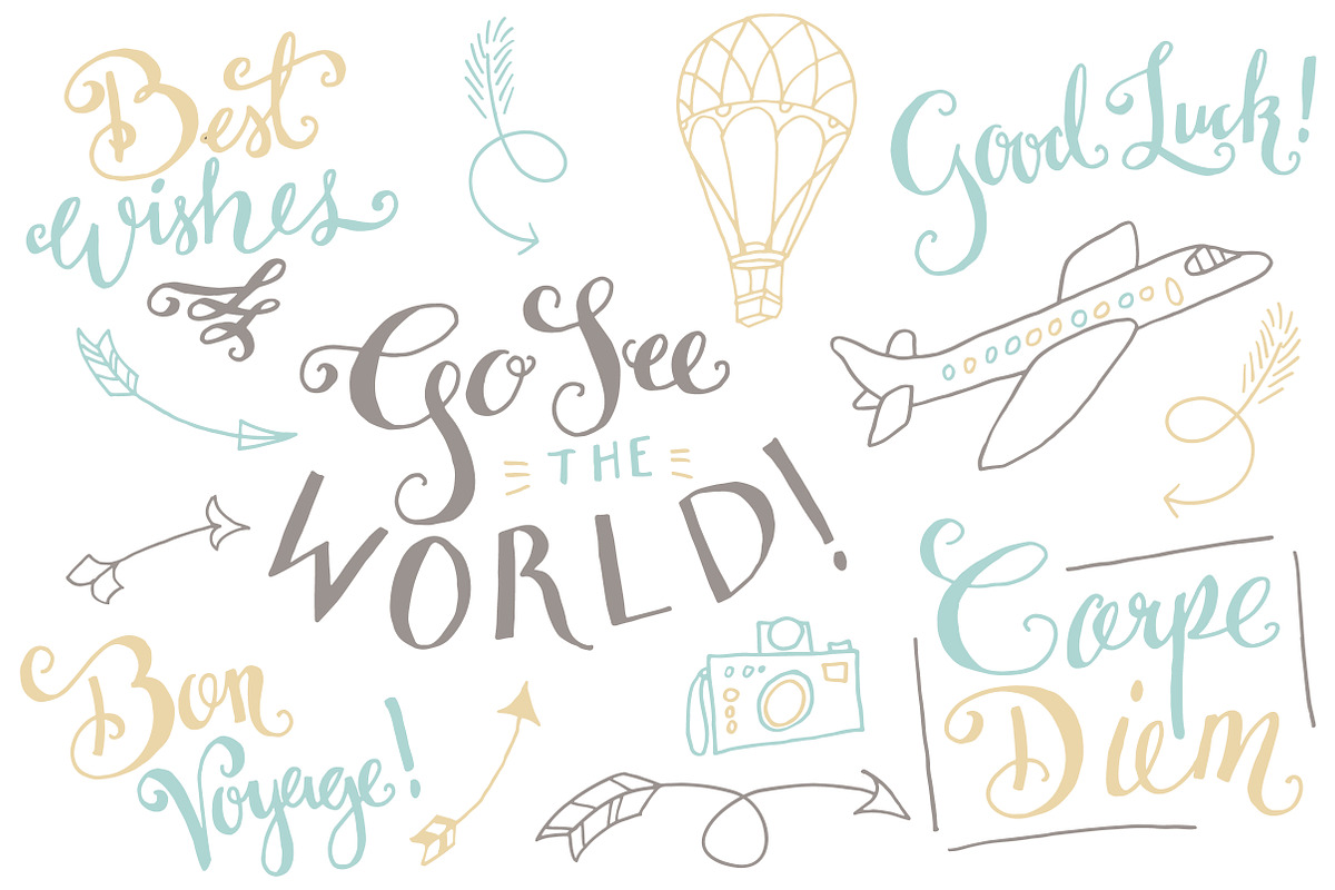 Travel Overlays - Vector & PSD preview 2