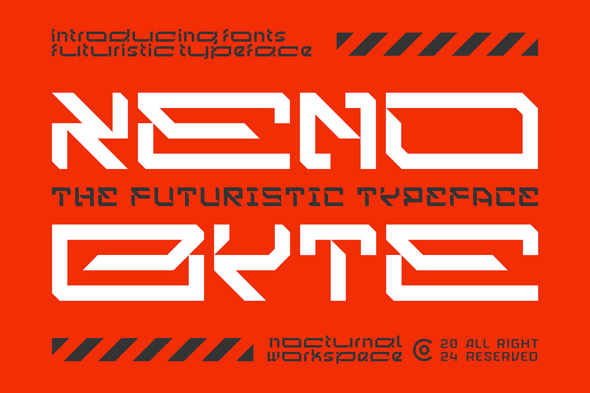 Xeno Byte Font, a Sans Serif Font by Nocturnal Workspace (Photo 1 of 8)