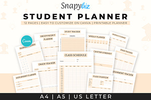 Editable Student Printable Planner