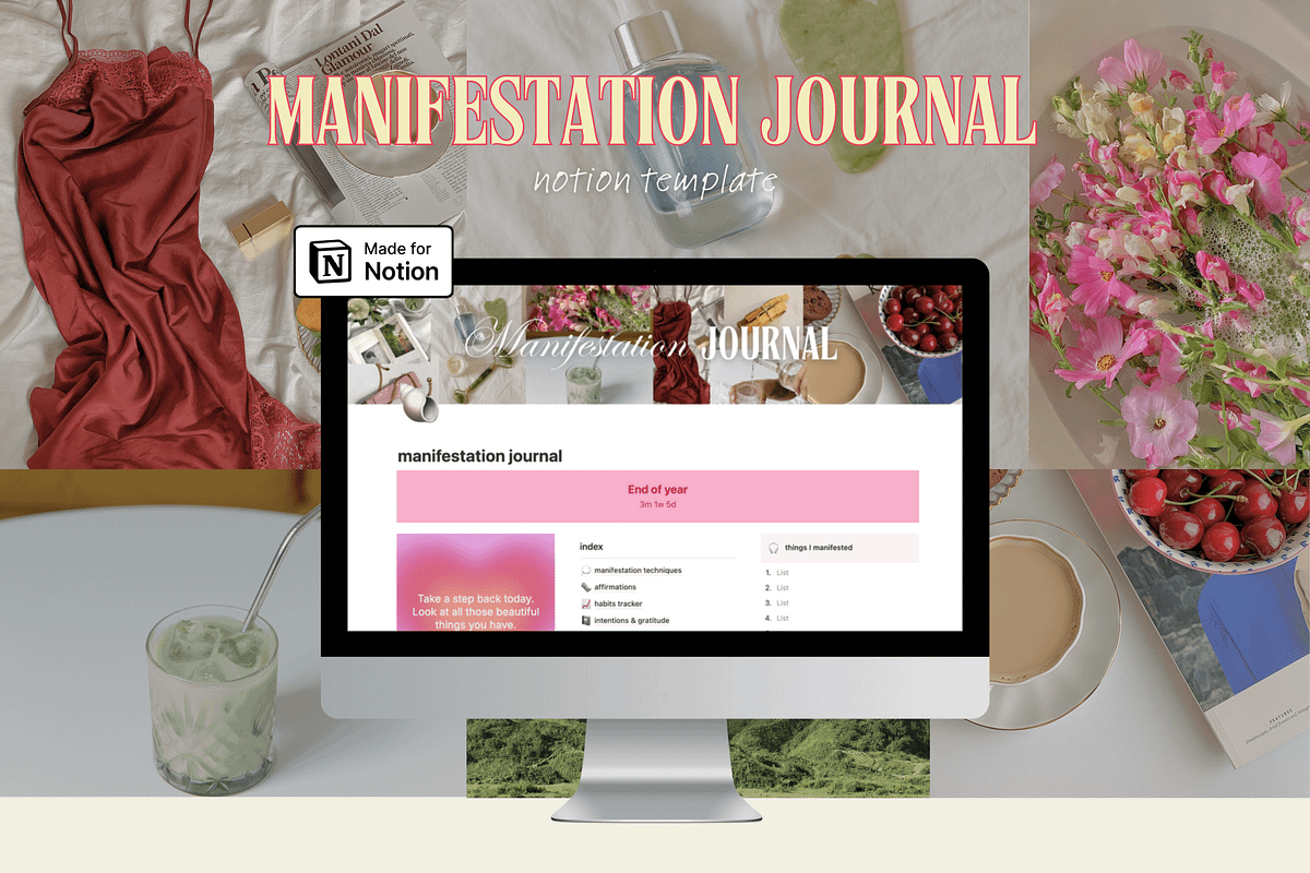 Manifestation journal template, a Websites & App Template by Iasan Design (Photo 3 of 9)