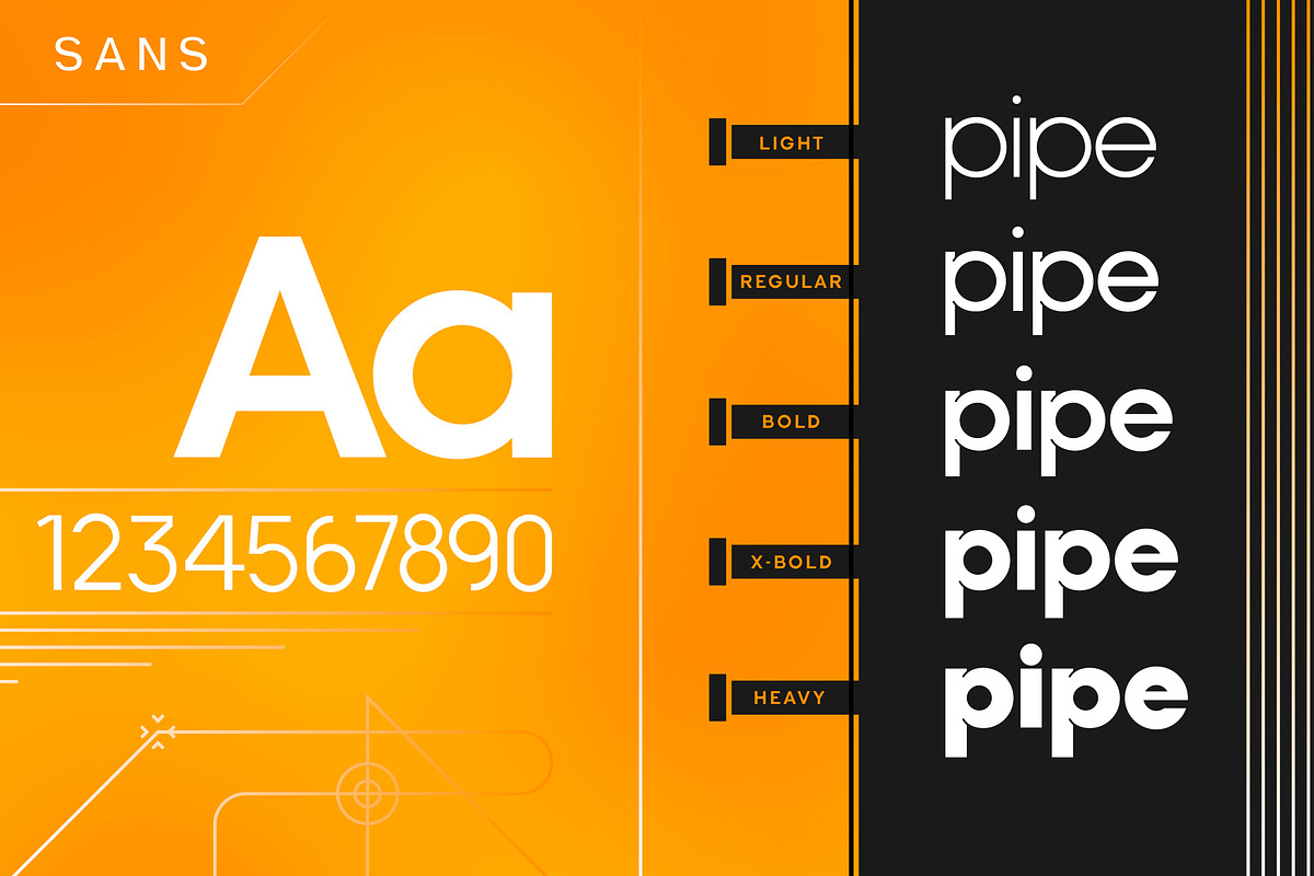 Pipe Font Bundle - Geometric Duo, a Slab Serif Font by Lateral Design (Photo 8 of 18)
