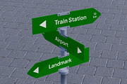 Street Direction Mockup, a Product Mockup by SLAB! Design (Thumbnail 6 of 6)