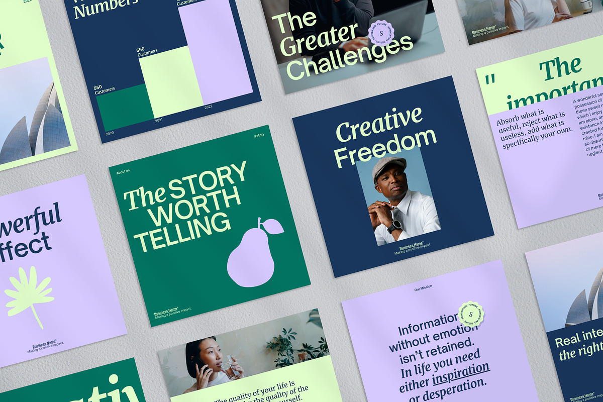 Business Templates (Canva & PSD), a Social Media Template by at.studio (Photo 1 of 6)