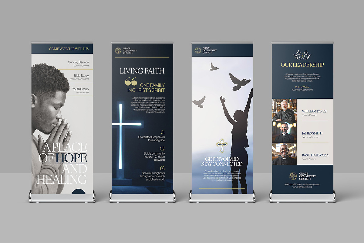 Church Event Roll-Up Banner Template, a Print Template by DesignerCandies (Photo 7 of 7)