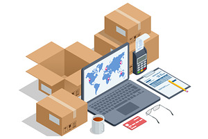 Isometric Logistics, Business, a Transportation Illustration by Golden Sikorka