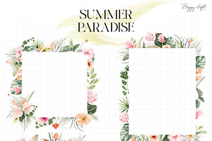 Summer Paradise Floral Clipart