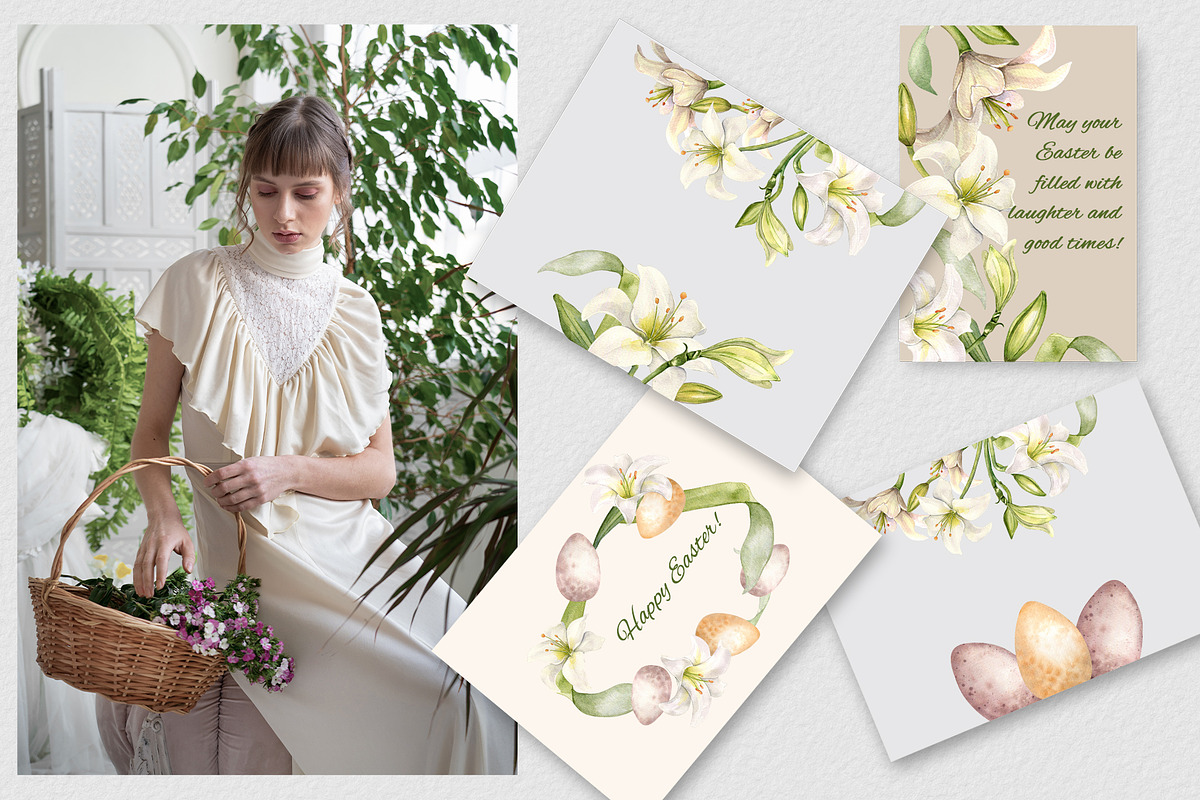 Floral Easter eggs watercolor set, an Illustration by Kate Lanbina (Photo 6 of 17)