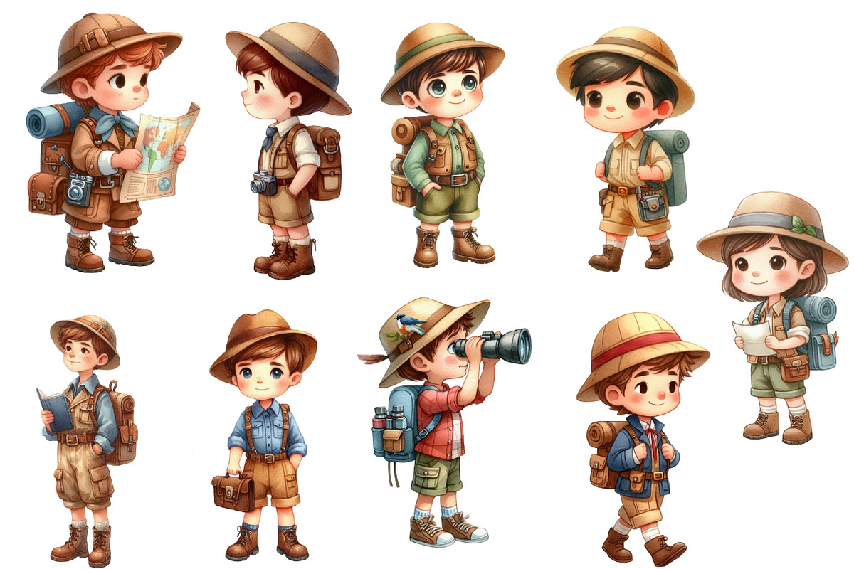 Cute Safari Animal Clipart, an Illustration by Designworld (Photo 2 of 6)