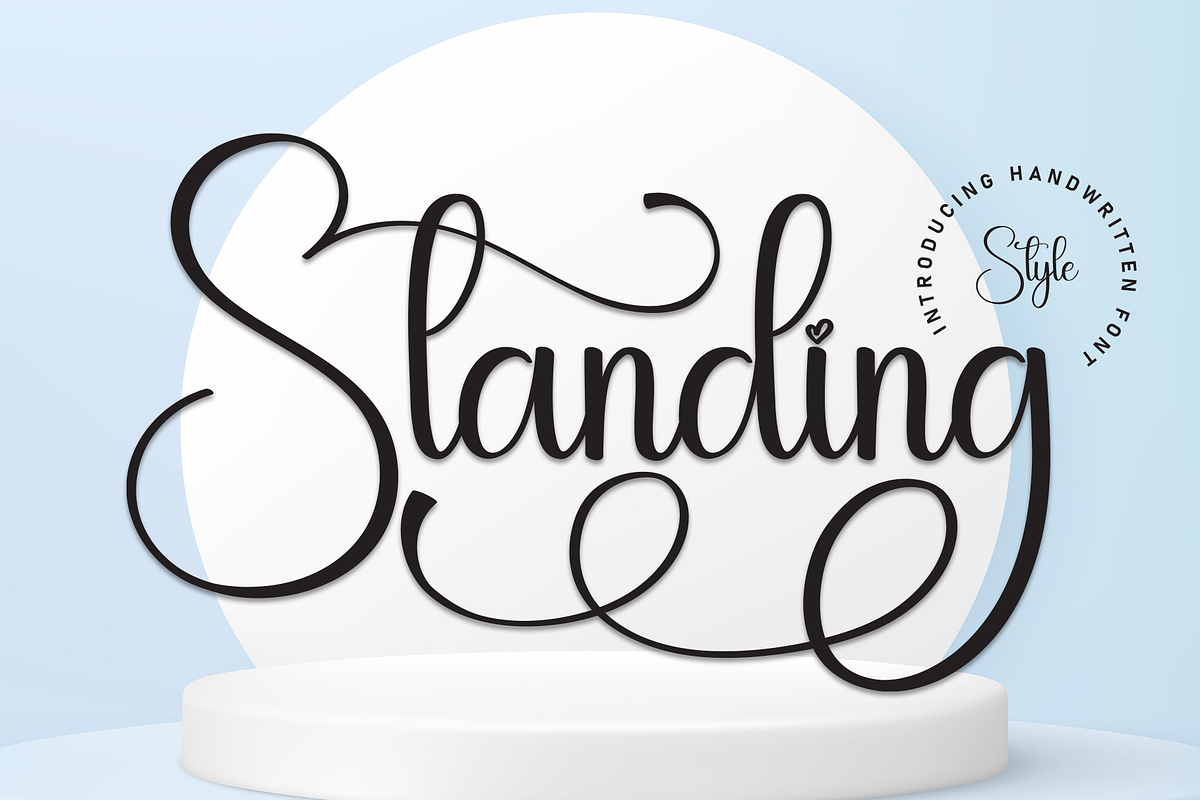 Standing | Script Font, a Handwritten Font by Scratchones (Photo 1 of 9)