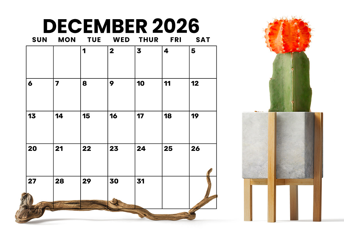 2026 Square 12x12 Large No. Calendar, a Stationery Template by Running With Foxes (Photo 5 of 5)