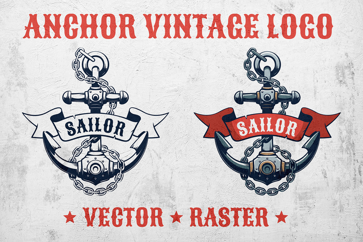 Anchor Vintage Logo Template, a Branding & Logo Template by Agor2012 shop (Photo 1 of 5)