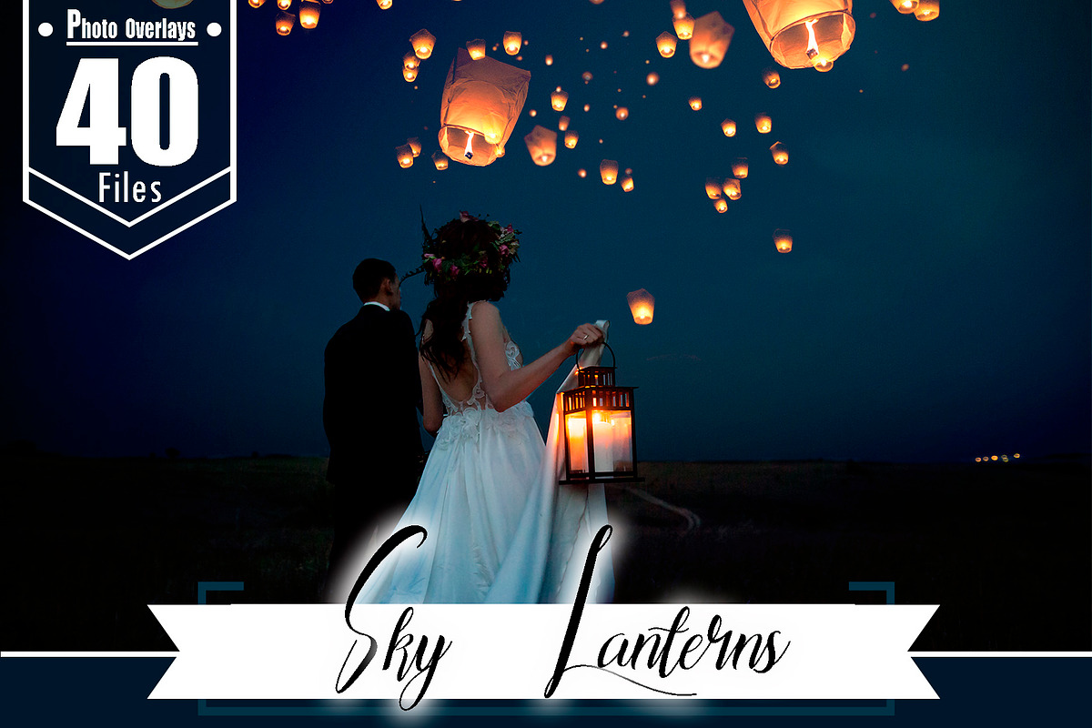 40 Sky lanterns overlays, a Layer Style Add-On by OverlayBox (Photo 1 of 5)