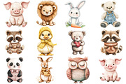 Vintage Knitted Plush Baby Animals P, an Illustration by Watercolor design (Thumbnail 2 of 5)
