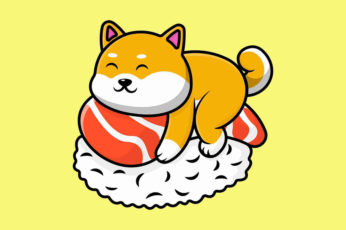 Cute Shiba Inu Dog Sushi Salmon, a Food Illustration by Artstorystudio (Photo 6 of 6)