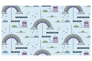 Monsoon season sale, a Decorative Illustration by Creative Backgrounds