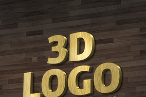 Logo - lettering  - 3D Mockup