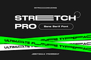 Stretch Pro - Futuristic Typeface, a Sans Serif Font by Jetsmax® Studio (Thumbnail 1 of 10)