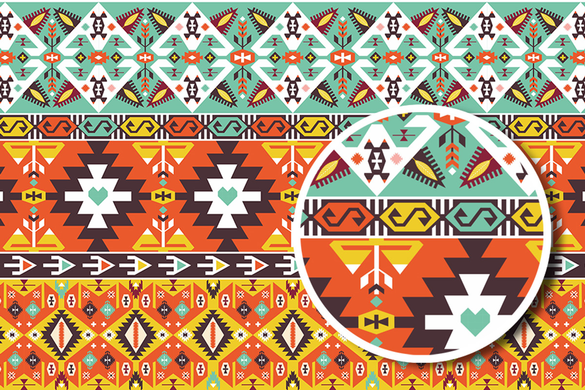 Ethnic pattern in aztec style, a Pattern Graphic by tomuato (Photo 3 of 4)