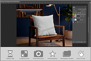 Pillow Library Chair Mockup PSD, a Household Mockup by Bruno's Shop (Thumbnail 2 of 3)