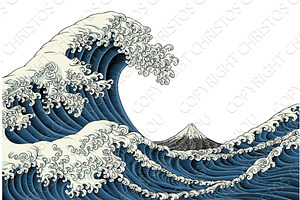 Japanese Great Wave Sea Japan