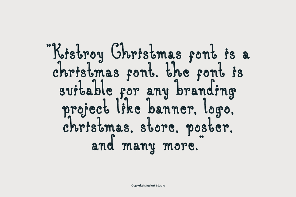 Kistroy Christmas Font, a Handwritten Font by Iqsiart Studio (Photo 5 of 6)