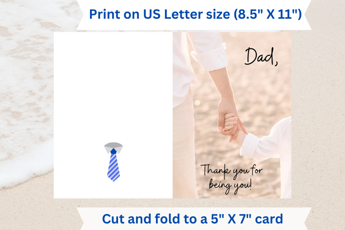 Father's Day Greeting Card PDF, a Card Template by Pixels N Bows (Photo 2 of 4)